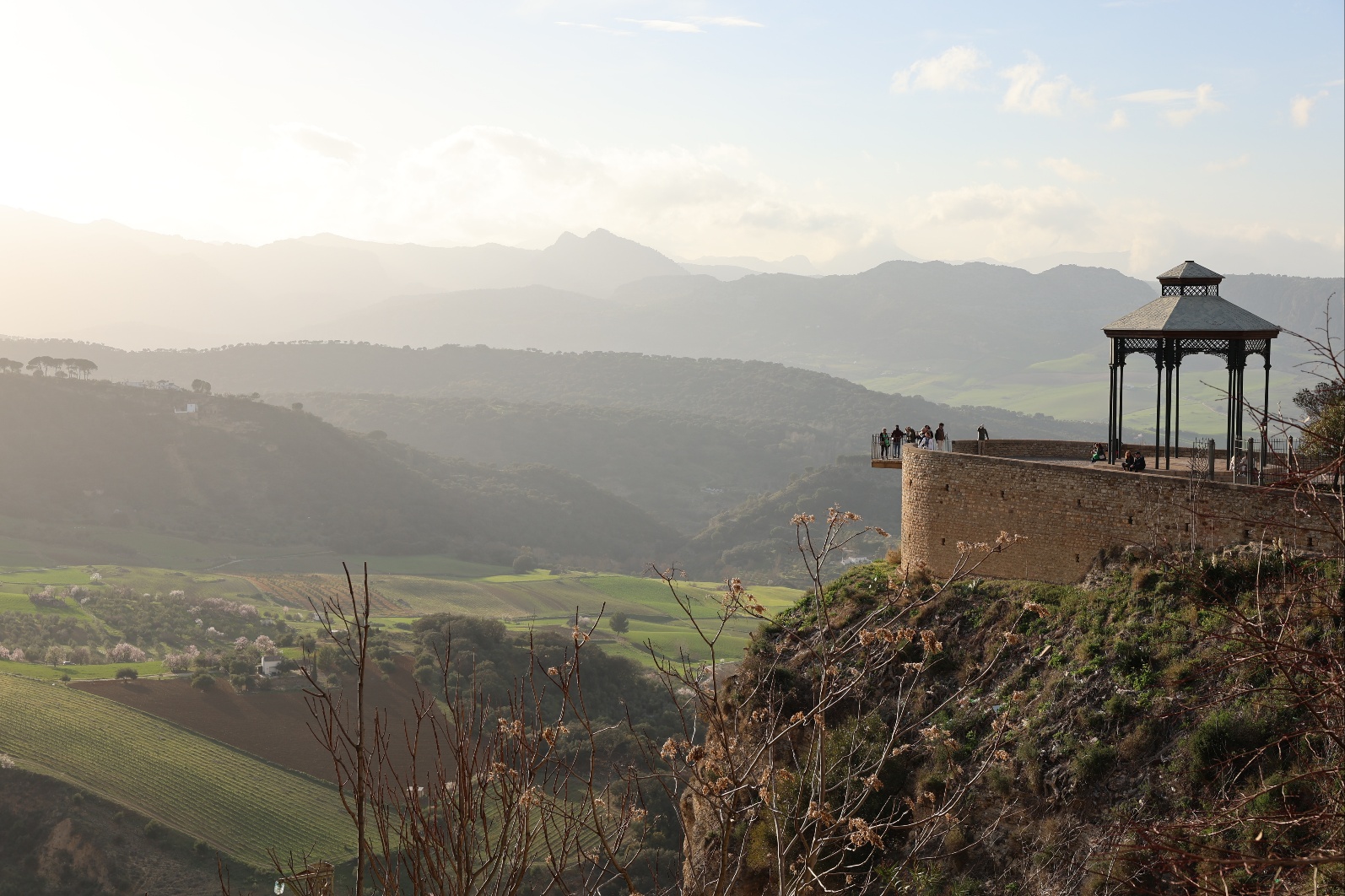 Ronda cliff panoramic view with hotel